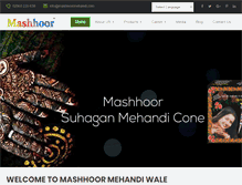 Tablet Screenshot of mashhoormehandi.com